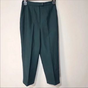 Vintage Emerald Green Wool Trousers